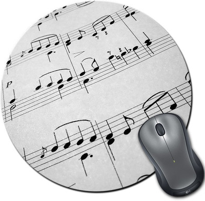 

Rangeele Inkers Music Notes On Paper Round Mousepad(Multicolor)