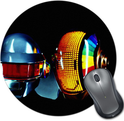 

Rangeele Inkers Daft Punk Helmets Round Mousepad(Multicolor)