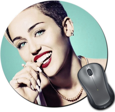 

Rangeele Inkers Miley Cyrus Beautiful Round Mousepad(Multicolor)
