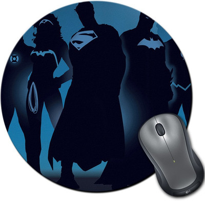 

Rangeele Inkers Justice League Silhouette Round Mousepad(Multicolor)
