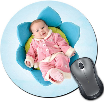 

Rangeele Inkers Cute Baby Round Mousepad(Multicolor)