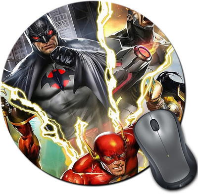 

Rangeele Inkers Justice League Art Round Mousepad(Multicolor)