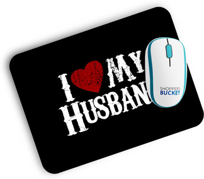 

Shoppers Bucket Love Husband Mousepad(Black)
