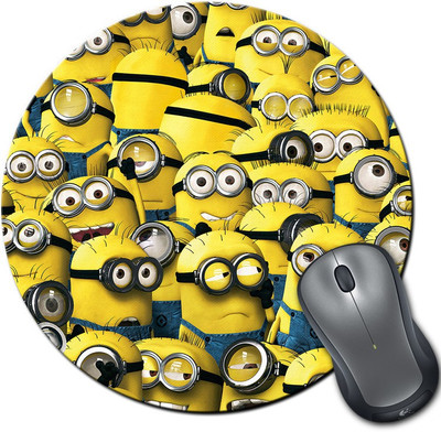 

Rangeele Inkers Minions Rush Round Mousepad(Multicolor)