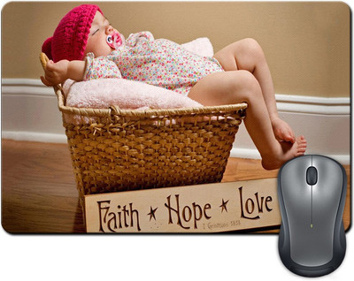

ShopMantra Little Baby Sleeping in Basket Mousepad(Multicolor)
