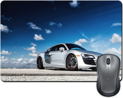 

Rangeele Inkers Audi R8 Silver Mousepad(Multicolor)
