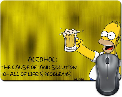 

Rangeele Inkers Alcohol Sympson Quote Mousepad(Multicolor)