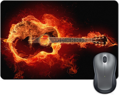 

Rangeele Inkers Burning Guitar Mousepad(Multicolor)