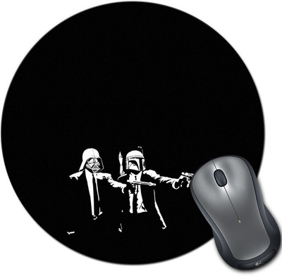 

Rangeele Inkers Pulp Fiction Star Wars Round Mousepad(Multicolor)