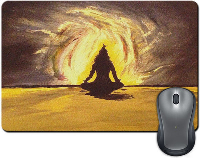 

Rangeele Inkers Lord Shiva Meditating Painting Mousepad(Multicolor)