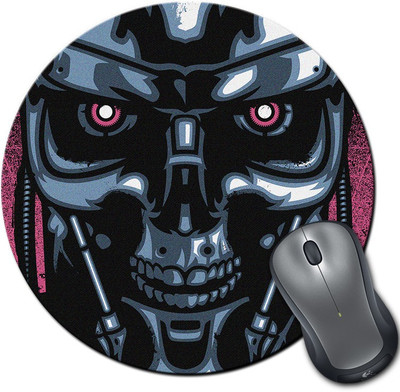 

Rangeele Inkers Terminator Robot Vector Art Round Mousepad(Multicolor)