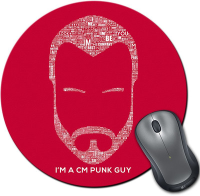 

Rangeele Inkers I Am A Cm Punk Guy Round Mousepad(Multicolor)