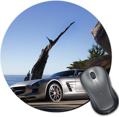 

Rangeele Inkers Beautiful Car Round Mousepad(Multicolor)