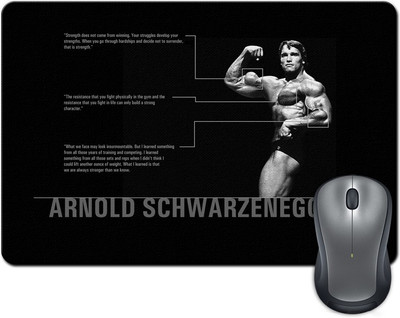 

Rangeele Inkers Arnold Schwarzenegger Keep Going Mousepad(Multicolor)