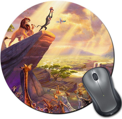

Rangeele Inkers Lion King Pride Rock Round Mousepad(Multicolor)