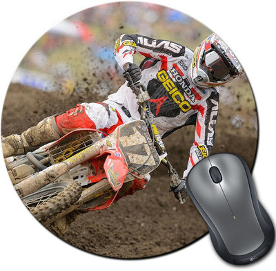 

Rangeele Inkers Dirt Bike Ride Round Mousepad(Multicolor)