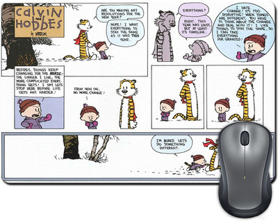 

Rangeele Inkers Calvin And Hobbes Story Mousepad(Multicolor)