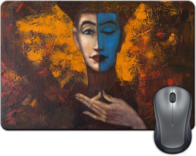 

ShopMantra Two Faces Modern Art Mousepad(Multicolor)