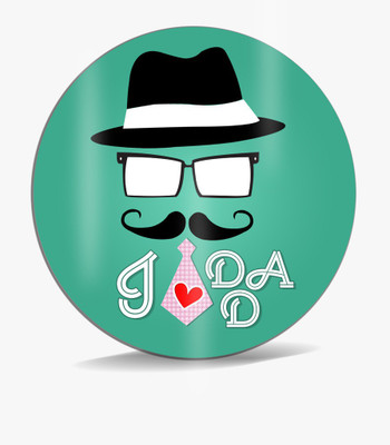 

SKY TRENDS I Love Dad With Stylish Black Cap And Red Heart Shape Tie Best Gifts For Happy Father's Day Mousepad(Multicolor)