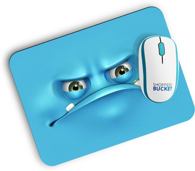 

Shoppers Bucket Op-Eye Mousepad(Blue)