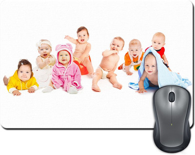 

Rangeele Inkers Cute Babies Group Mousepad(Multicolor)
