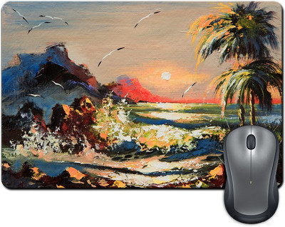 

ShopMantra Birds in a sky landscape Painting Mousepad(Multicolor)