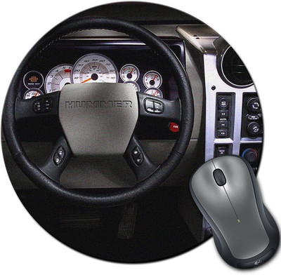 

Rangeele Inkers Inside Hummer Car Round Mousepad(Multicolor)