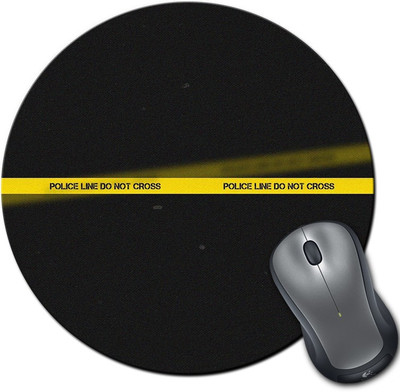 

Rangeele Inkers Police Do Not Cross Round Mousepad(Multicolor)