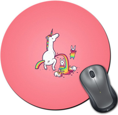 

Rangeele Inkers Unicorn Funny Round Mousepad(Multicolor)