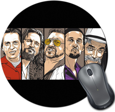 

Rangeele Inkers Big Lebowski Fan Art Round Mousepad(Multicolor)