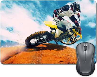 

Rangeele Inkers Biker Doing Stunt Mousepad(Multicolor)