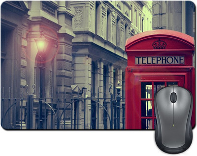 

Rangeele Inkers London Vintage Telephone Mousepad(Multicolor)