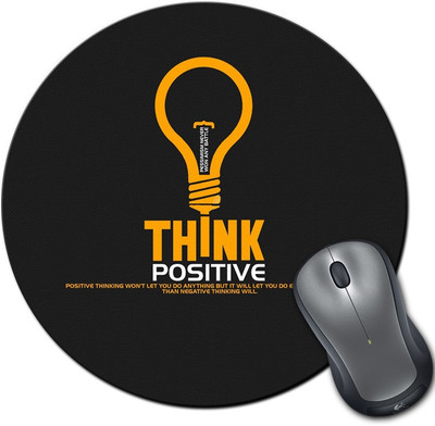 

Rangeele Inkers Think Positive Round Mousepad(Multicolor)