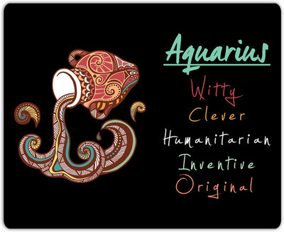 

Lovely Collection Zodiac Aquarius Mousepad(Multicolor)
