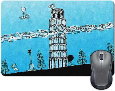 

Rangeele Inkers Leaning Tower Of Pisa Couple Art Mousepad(Multicolor)