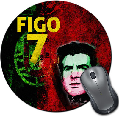 

ShopMantra LuíS Figo Portugal Football Round Mousepad- SMMR00000225 Mousepad(Multicolor)