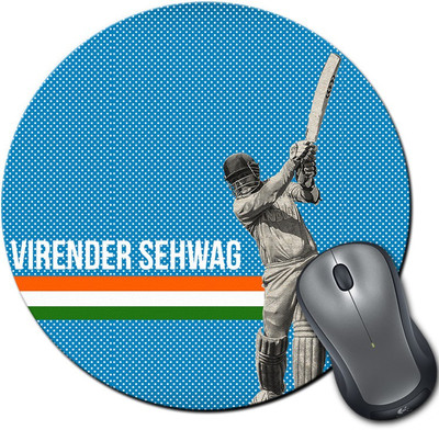 

ShopMantra Virender Sehwag The Blue Round Mousepad- SMMR00000327 Mousepad(Multicolor)