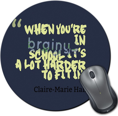 

Rangeele Inkers Brainy Is Hard To Fit Round Mousepad(Multicolor)