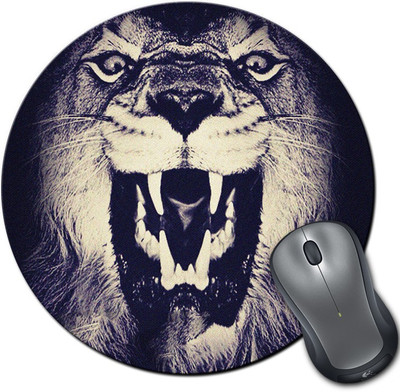 

Rangeele Inkers Stay Focused Lion Round Mousepad(Multicolor)