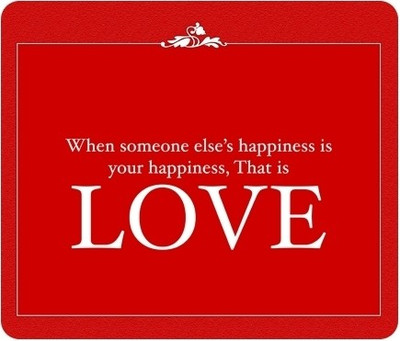 

Allthingscustomized Happiness and Love Quote Mousepad(Multicolor)