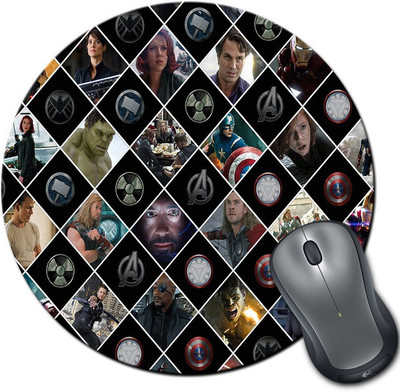 

Rangeele Inkers Avengers Collection Round Mousepad(Multicolor)