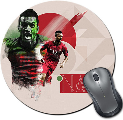 

ShopMantra Luis Nani Footballer Artwork Round Mousepad- SMMR00000163 Mousepad(Multicolor)