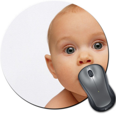 

Rangeele Inkers Cute Baby Watching Round Mousepad(Multicolor)