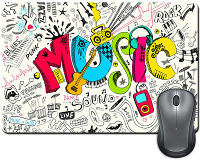 

ShopMantra Music Doodle Art Mousepad(Multicolor)