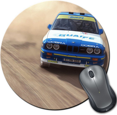 

Rangeele Inkers Extreame Car Race Round Mousepad(Multicolor)
