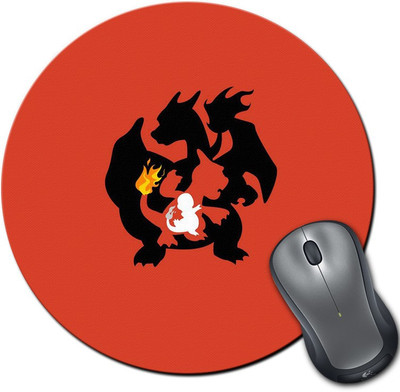 

Rangeele Inkers Pokemon Carlizard Evolution Round Mousepad(Multicolor)