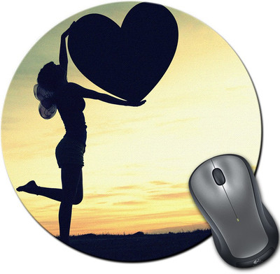 

Rangeele Inkers Heart Holding Round Mousepad(Multicolor)