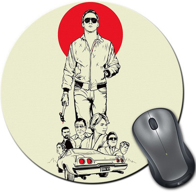 

Rangeele Inkers The Taxi Driver Fan Art Round Mousepad(Multicolor)