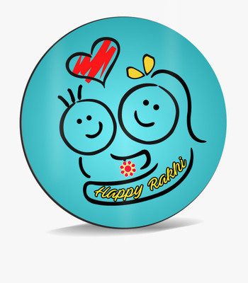 

SKY TRENDS Sky Trends Happy Rakhi With Blue Sky Color Red Heart Small Gifts. Mousepad(Multicolor)