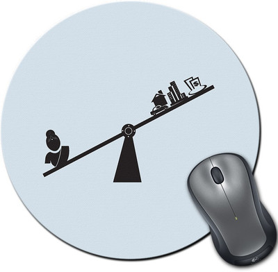 

Rangeele Inkers Deewar Minimal Poster Round Mousepad(Multicolor)